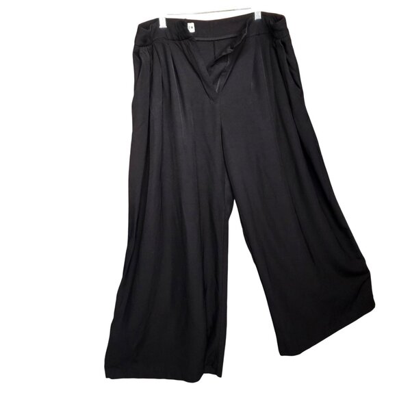 Zara Palazzo Black Pants Size Large Office Workwear - Picture 3 of 10